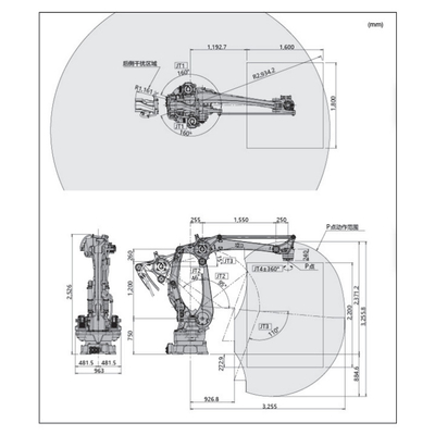 Kawasaki Robot CP500L 6axis avec la pince pour le bras de robot manipulant et pallettisant