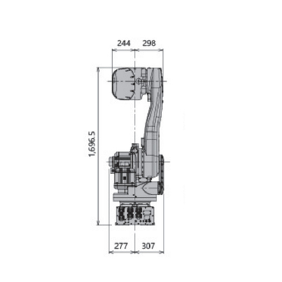 Bras robotique d'axe de la commande numérique par ordinateur 6 de Kawasaki Robot RD080N pour pallettiser avec la charge utile 80KG
