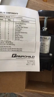 Model de Rotork Fairchild régulateur pneumatique de précision de 10 séries pour Fisher Valve Body Actuator