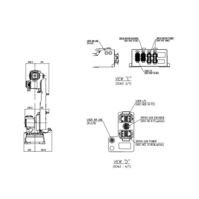 6 axe Hyundai emballant le bras HH050 de robot industriel soudant avec la pince