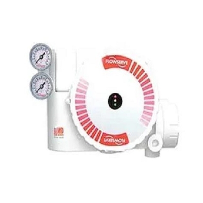 Soupape de commande pneumatique blanche et rouge avec l'oner de DM du positionneur UAS Logix 3200 de Flowserve