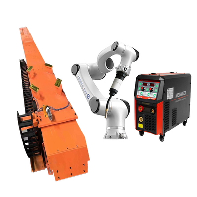 Robot de soudure d'axe de Hans E5 6 avec la torche et système à rails pour MIG Mag Tig Welding Solution