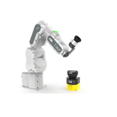 Cueillette de collaboration de bras de robot d'axe d'ABB CRB1100 6 et robot de placement
