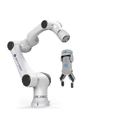 Cueillette de collaboration et placement de bras de robot d'axe flexible de Hansrobot 6 féeriques avec la pince d'Onrobot