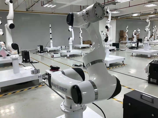 Cueillette de collaboration et placement de bras de robot d'axe flexible de Hansrobot 6 féeriques avec la pince d'Onrobot