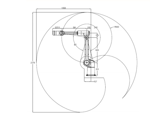 Cueillette de Cobot de 6 axes et placement du bras de collaboration du robot HCR-12 avec le système de vision