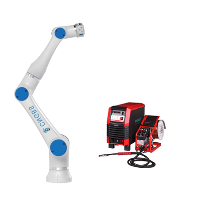 Bras de robot de Cobot d'axe de la charge utile 6 de CNGBS 3kg avec la machine automatique de soudure à l'arc électrique du chat MIG