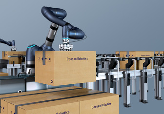 Bras de robot de Doosan Cobot A0912 avec la pince de robot d'Onrobot pour le robot de palletisation et d'Assemblée