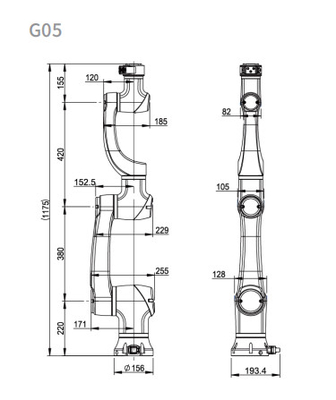 6 bras de robot de soudure de Cobot de charge utile de l'axe CNGBS 3kg avec la machine de soudure à l'arc électrique du chat MIG