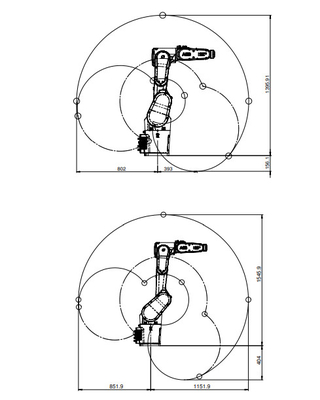 Axe de collaboration multi du bras 6 de robot du but CRB1300 ABB avec la machine de soudure de MIG Megmeet