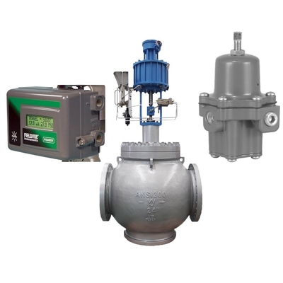 Valve de contrôle de flux avec le régulateur de positionneur et de filtre 67CFR de valve de Fisher DVC2000