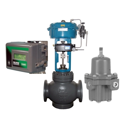 Valve de contrôle de flux avec le régulateur de positionneur et de filtre 67CFR de valve de Fisher DVC2000