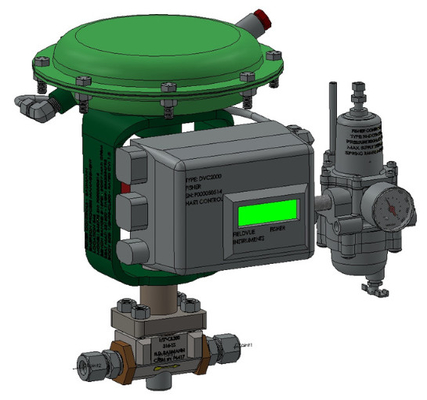 Valve de contrôle de flux chinoise avec le régulateur de positionneur et de filtre 67CFR de valve de Fisher DVC2000