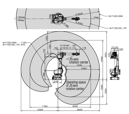 charge utile 45kg manipulant le bras M-710iC de robot de Fanuc remettant le cachetage et la soudure