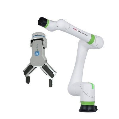 Robot de collaboration de transfert du cobot CRX-10iA de FANUC avec la pince de robot de l'onrobot RG2 RG6