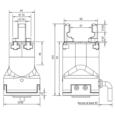 Pince électrique robotique de parallèle de doigt de la pince PGE deux de CAD pour UR industriel Cobot
