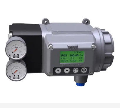 Valve de contrôle de flux avec le positionneur de valve de Masoneilan SVI3 Digital et le filtre de Fisher 67CFR
