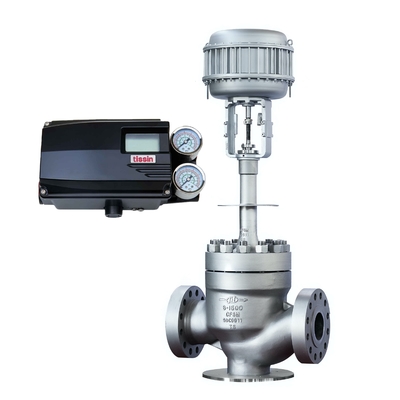 Valve chinoise avec le positionneur de Tissin TS700 et la valve réduisant la pression de Fisher 67CFR