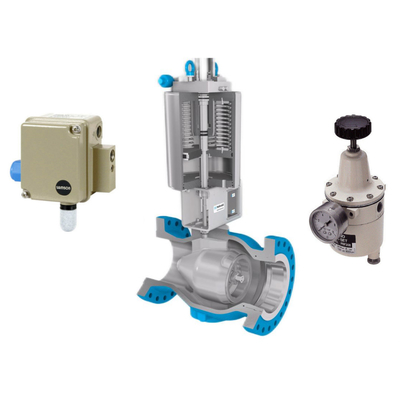 La valve de Mokveld HIPPS avec le positionneur Samson3701 et les KOSO PRF300 filtrent la valve réduisant la pression