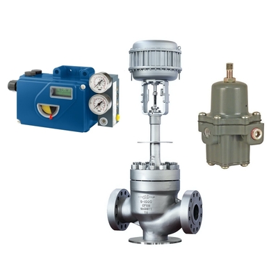 Positionneur de valve de Foxboro SRD991 avec le régulateur de filtre de Fisher 67CFR et la valve de contrôle de flux