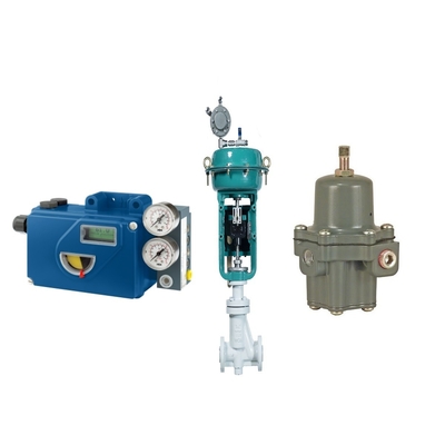 Positionneur de valve de Foxboro SRD991 avec le régulateur de filtre de Fisher 67CFR et la valve de contrôle de flux