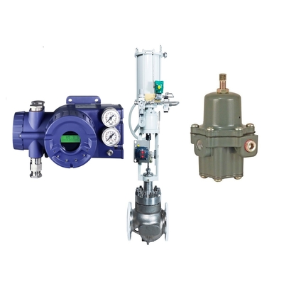 Positionneur de valve de Foxboro SRD960 avec le régulateur de filtre de Fisher 67CFR et la valve de contrôle de flux
