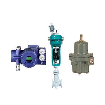 Valve de contrôle de flux avec le régulateur de filtre de Fisher 67CFR et le positionneur de valve de Foxboro SRD960