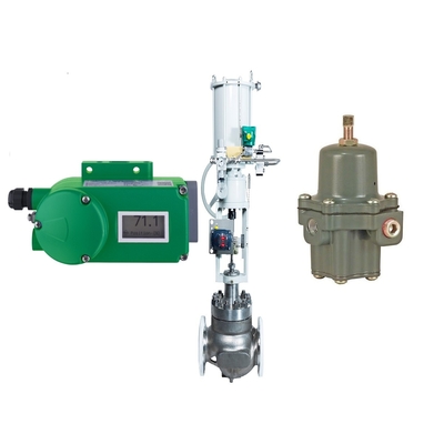 Régulateur de filtre de Fisher 67CFR avec la valve de contrôle de flux et le positionneur de valve de Foxboro SRD998
