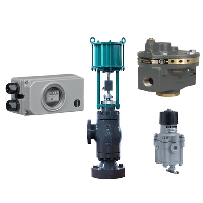 Régulateur de filtre de Fisher 2625 de valve de contrôle de flux avec le positionneur et le Masoneilan 78-40 de valve de Samson 3730-3