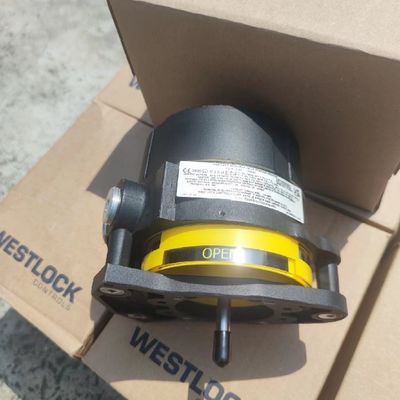 Valve de commande avec actionneur pneumatique et Asco 8210G soupape solénoïde et Westlock 2200 interrupteurs de limite