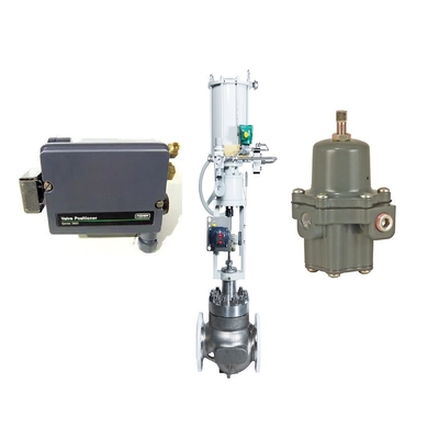 Valve de contrôle de flux pneumatique de Chuanyi avec le régulateur de positionneur et de filtre 67CFR de valve de Fisher 3661 de positionneur