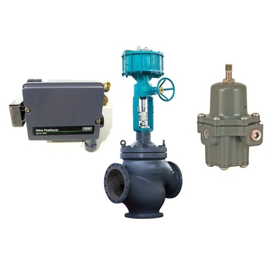 Valve de contrôle de flux pneumatique de Chuanyi avec le régulateur de positionneur et de filtre 67CFR de valve de Fisher 3661 de positionneur