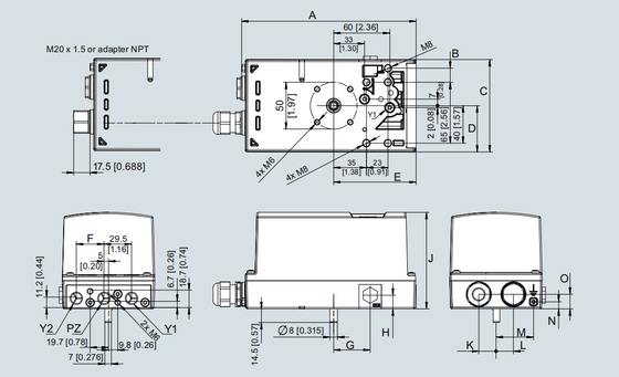 Positionneur pneumatique d'électro en aluminium de clôture de Siemens SIPART PS2 pour la valve de contrôle de flux