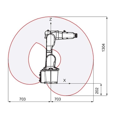 Mini bras robotique à 6 axes ABB IRB 1200 avec pinceur robot CNGBS pour manipuler l'automatisation du robot