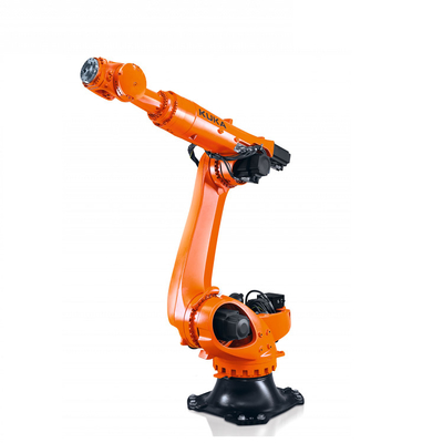 Robot industriel KUKA KR 210 R2700-2 avec une pince à rouleaux de 6 axes pour la manipulation des matériaux