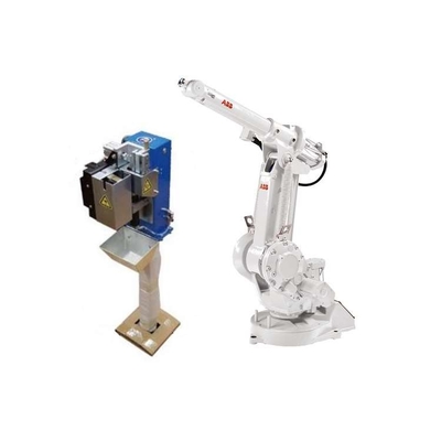 Armement robotique à 6 axes ABB IRB 1410 avec station de nettoyage d'armes à feu CNGBS pour l'automatisation des robots de soudage