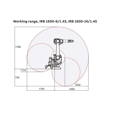 ABB bras robotique 6 axes IRB 1600-10/1.45 avec une pince à rouleaux pour robot de manutention automatisé