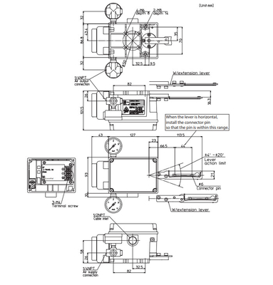 Asbil AVP 100 Positionneur de soupape numérique pour soupape pneumatique de précision chinoise Chuanyi