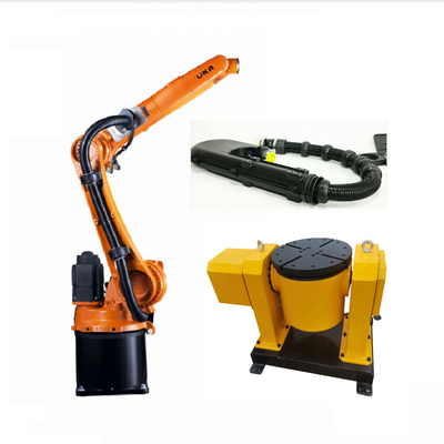 Kuka Robot Arm KR10 R1420 avec positionneur CNGBS comme poste de travail de soudage