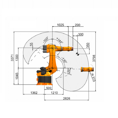 KUKA KR 360 R2830 Charge utile du bras robotique 360 kg avec ligne de montage CNGBS pour l'assemblage du moteur en tant que machine de pick and place