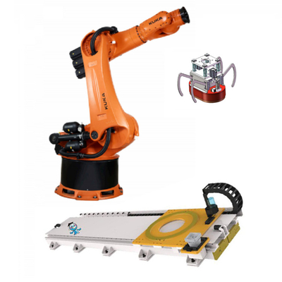 KUKA KR 360 R2830 Charge utile du bras robotique 360 kg avec ligne de montage CNGBS pour l'assemblage du moteur en tant que machine de pick and place