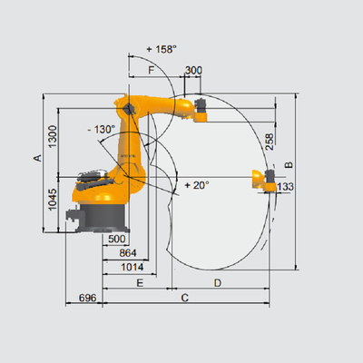 KUKA Arm Robot Industriel KR 470-2 PA Robot de palettisation avec rail de guidage CNGBS pour l'usine comme machine à palettes