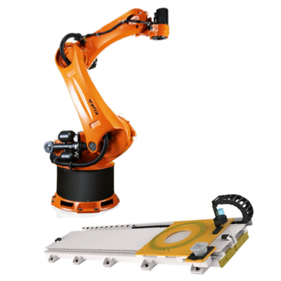 KUKA Arm Robot Industriel KR 470-2 PA Robot de palettisation avec rail de guidage CNGBS pour l'usine comme machine à palettes