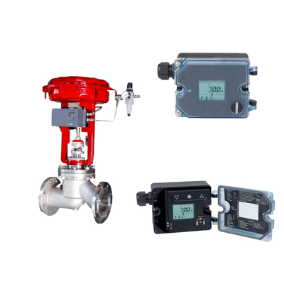Valve de commande avec positionneur électro-pneumatique Samson 3725 avec sa fonction d'auto-étalonnage et de réglage automatique facile