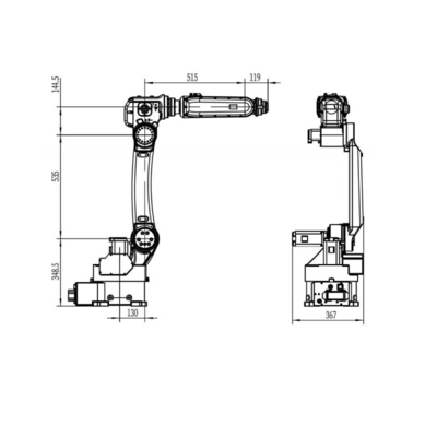6 Axe CNGBS bras robotisé GBS6-C1400 avec d'autres soudeurs ARC CM350AR comme machine de soudage pour le soudage
