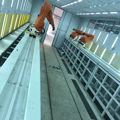Des rails robotiques avec une charge utile de 2500 kg et une portée de 3200 mm avec un robot ABB et d'autres robots comme rails de guidage