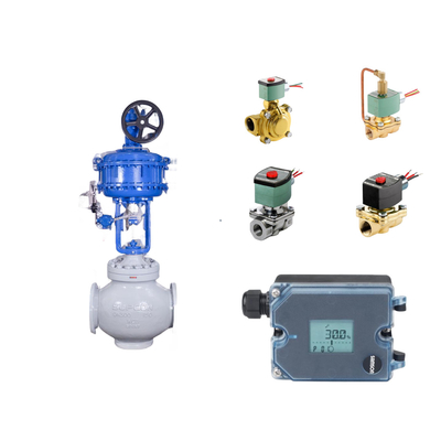 Valves de commande pneumatique avec positionneur électropneumatique Samson 3725 et valves solénoïdes ASCO