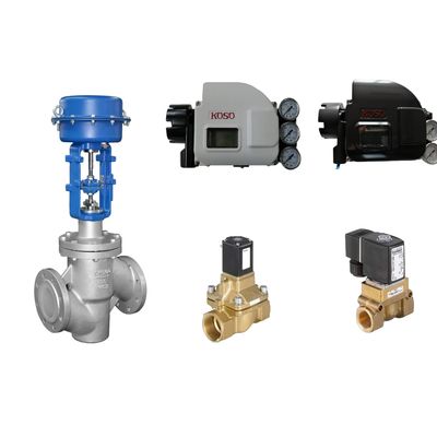 Des soupapes de commande pneumatique avec positionneur de soupape intelligent Koso KGP5000 et soupape solénoïde Burkert 5404