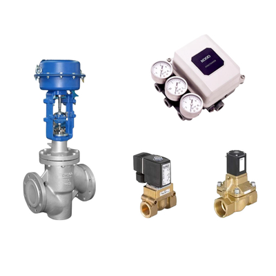 Valves de contrôle en porcelaine de haute qualité avec positionneur numérique KOSO PP800 et soupape solénoïde Burkert Type 5404