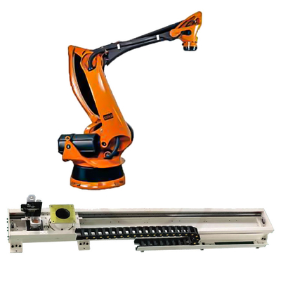 bras robotique de palettisation 5 axes Kuka KR 180 PA avec rail de guidage de robot CNGBS pour le robot de palettisation